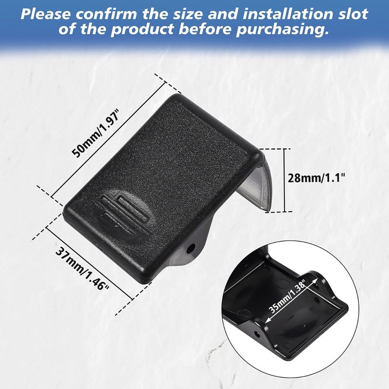 OICCTBF BILLFARO 2Pcs Second Row Rear Seat Latch Clip Repair Fix,Seat Back Folding Latch Button Lock Release Cover for Tahoe for Suburban (1500 or 2500) for Yukon for Yukon XL (1500 or 2500) 2000-2006 (Black) - Image 2
